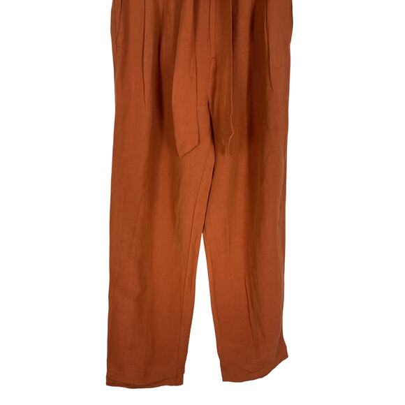 Madewell Women's Drapey Paperbag Pants in Rusty or Burnt Orange NWT Size 0 - Picture 5 of 9